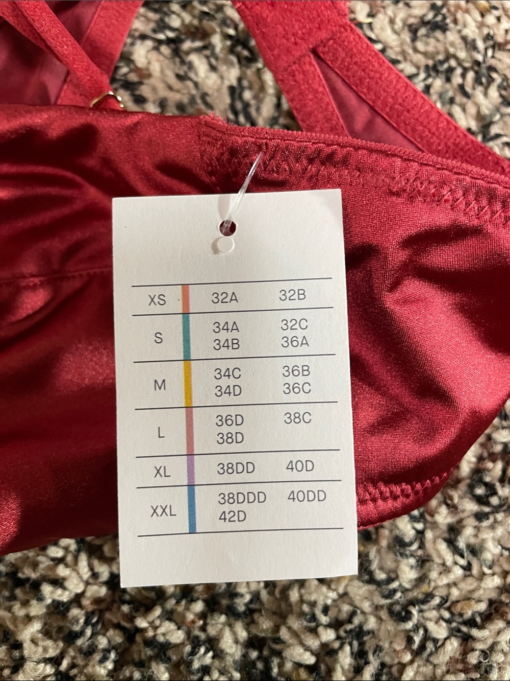 Auden Satin Unlined Scoop Neck Bralette Rich Red Various Sizes | NWT - Picture 10 of 10